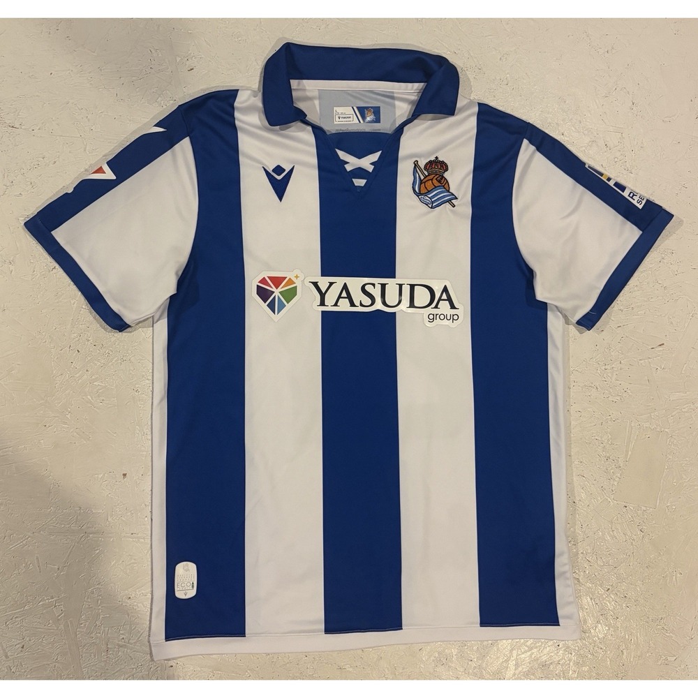 Macron Real Sociedad #27 Aramburu 2024-25 Home Football Jersey Size L